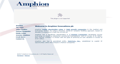 Desktop Screenshot of amphionplc.com